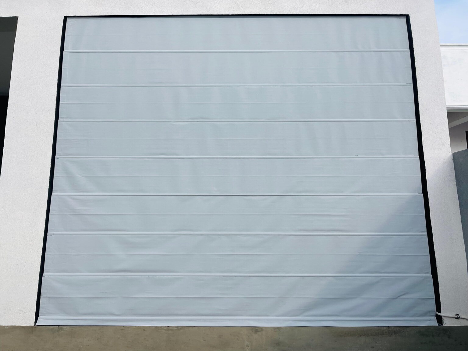 Perforated Monsoon Blind Installation – Service Entrance