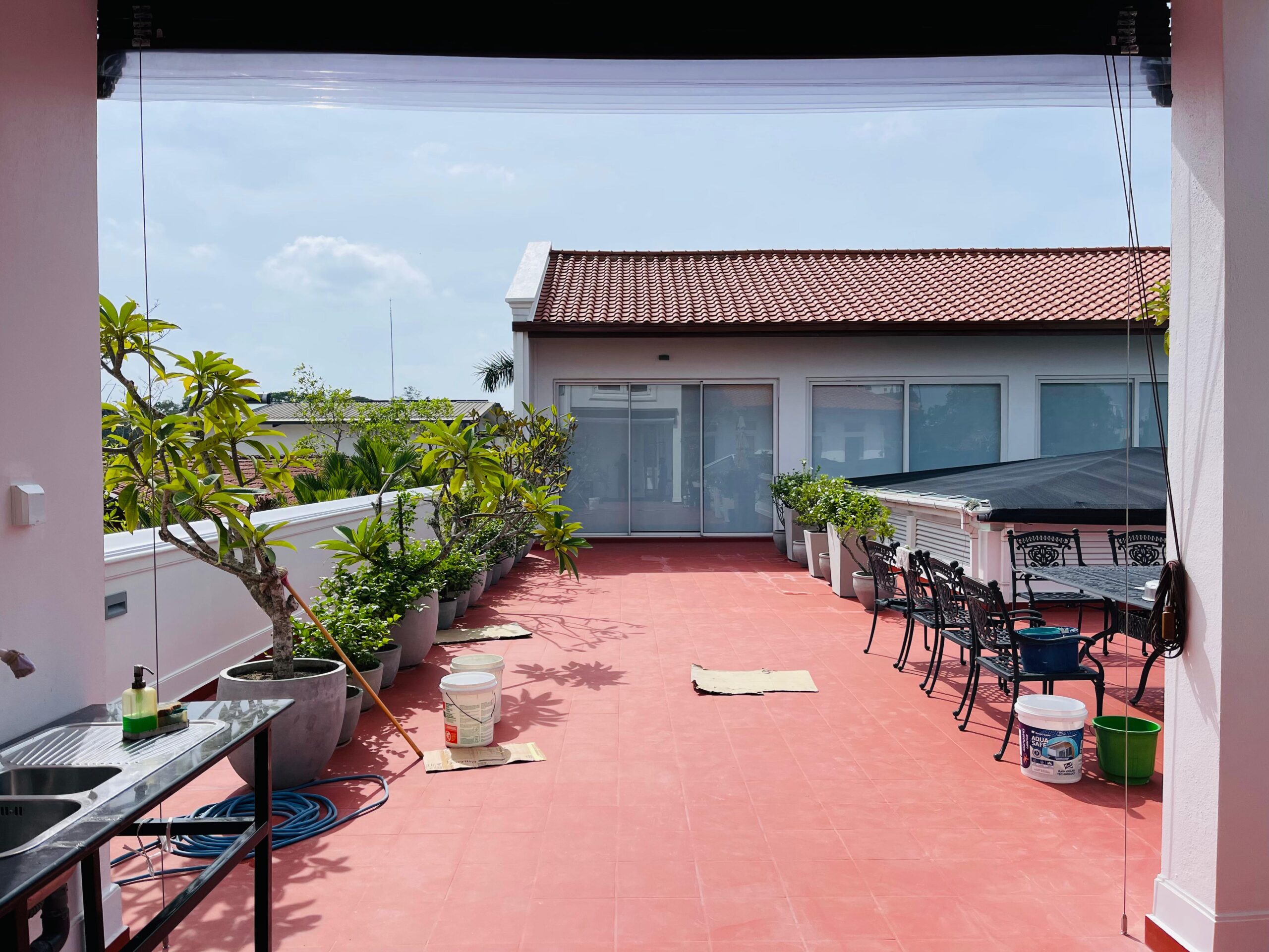 Transparent Monsoon Blind Installation – Lake Drive, Rajagiriya